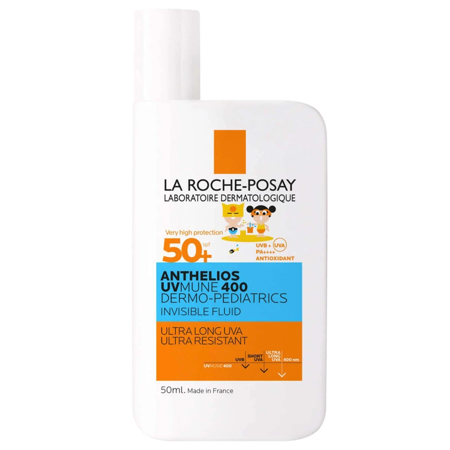 La Roche-Posay Anthelios UVMune 400 Dermo-Pediatrics, флюид для защиты кожи лица, SPF 50+, 50 мл + prosop de plajă gratuit: цены и характеристики