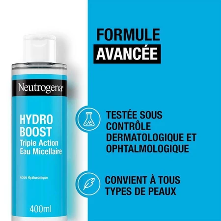 Neutrogena Hydro Boost Triple Action Мицеллярная вода с гиалуроновой кислотой 400 мл: цены и характеристики