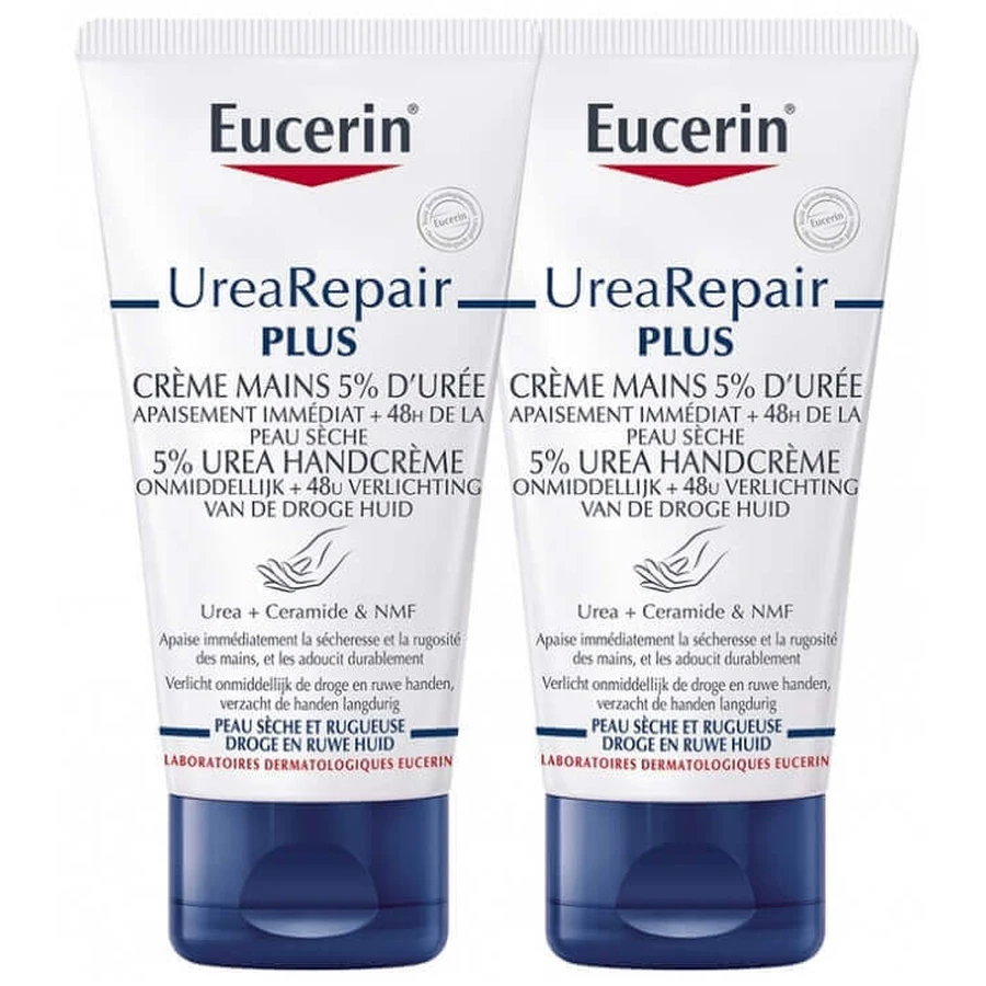 Крем для рук Eucerin UreaRepair Plus 5%, 2 x 75 мл: ціни та характеристики