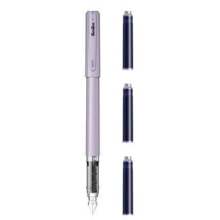 Ручка шкільна + 3 заправки Primeo, Lila, Scrikss