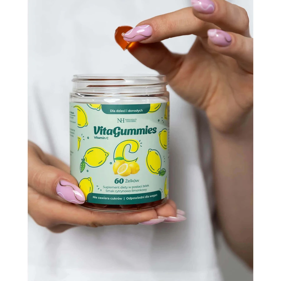 Noble Health VitaGummies Витамин C, со вкусом лимонного лайма, 60 шт.: цены и характеристики