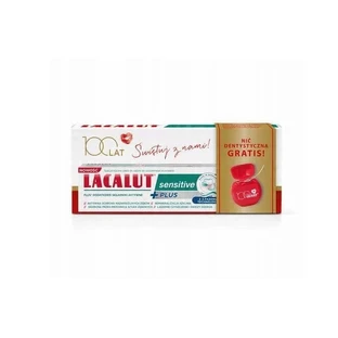 Lacalut Sensitive Plus pastă de dinți 75 мл + ață dentară