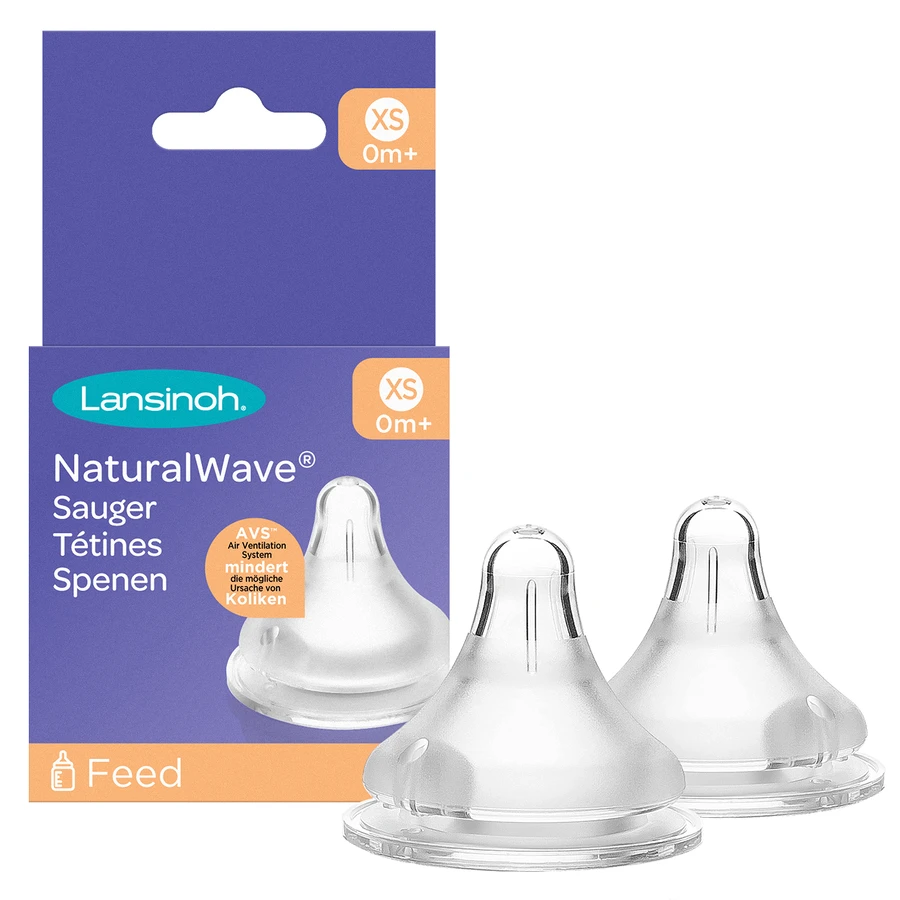 Соска для пляшечки NaturalWave, силіконова, XS, дуже повільний потік, від народження, 2 шт.: ціни та характеристики