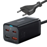 Baseus GaN3 Pro GaN быстрое зарядное устройство 2 x USB Type C / 2 x USB 65W PD, QC4.0+, AFC, PPS + USB Type C - кабель USB Type C 1м черный (CCGP040101)