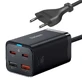 Baseus GaN3 Pro GaN быстрое зарядное устройство 2 x USB Type C / 2 x USB 65W PD, QC4.0+, AFC, PPS + USB Type C - кабель USB Type C 1м черный (CCGP040101)