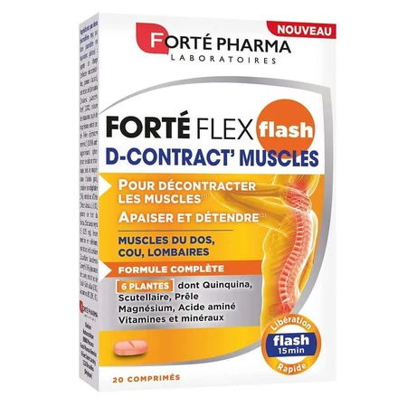 Forté Pharma Форте Флекс D-Contract м'язове негайне полегшення 20 таблеток: ціни та характеристики