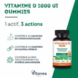 Vitavea Santé Vitamine D 1000 IU Défenses naturelles et capital osseux 30 gommine