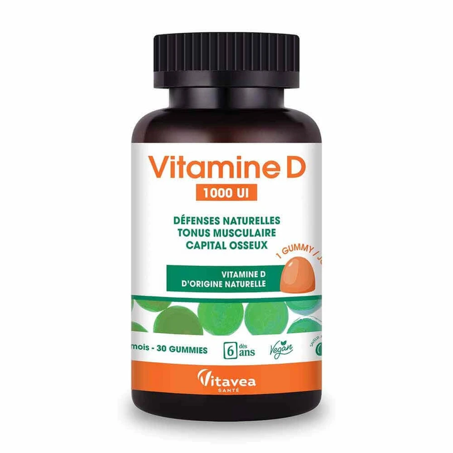 Vitavea Santé Vitamine D 1000 IU Défenses naturelles et capital osseux 30 gommine: цены и характеристики
