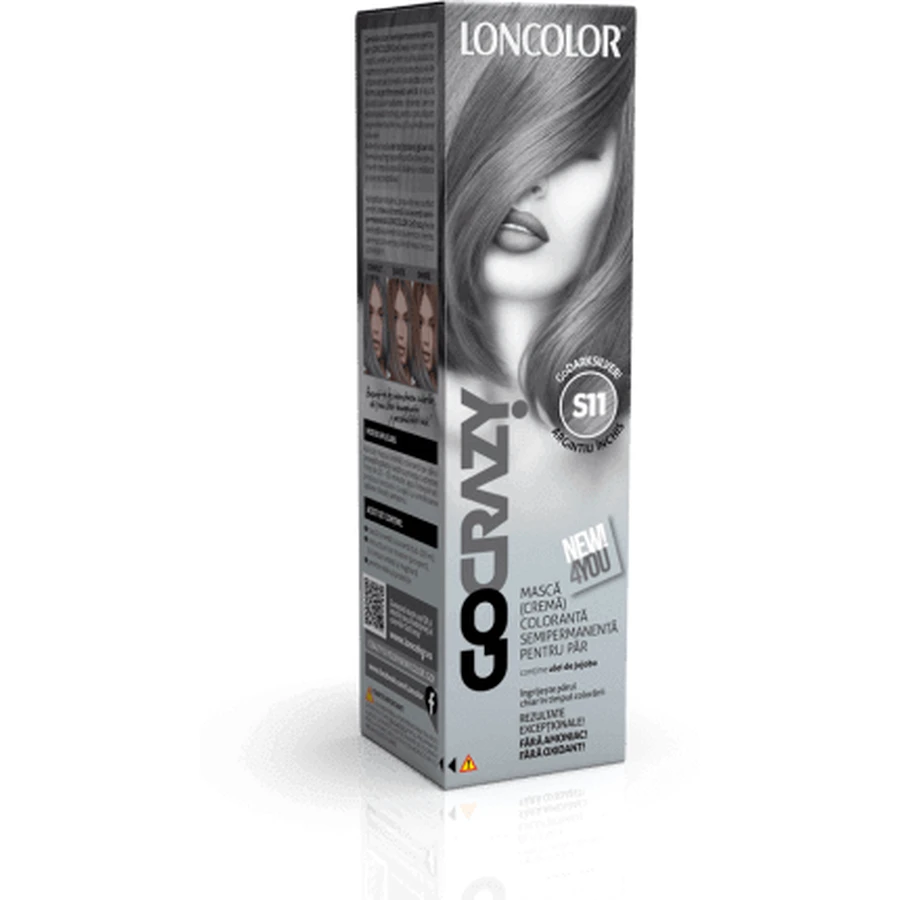 Loncolor Go Crazy Полуперманентная маска для окрашивания волос (крем) S11 Темное серебро, 1 шт.: цены и характеристики
