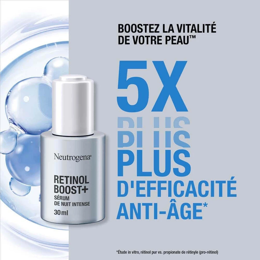 Інтенсивна нічна сироватка з ретинолом Neutrogena Retinol Boost 30 мл: ціни та характеристики