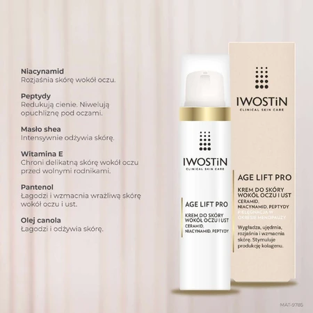 Iwostin Age Lift Pro, крем для повік та губ, 15 мл: ціни та характеристики
