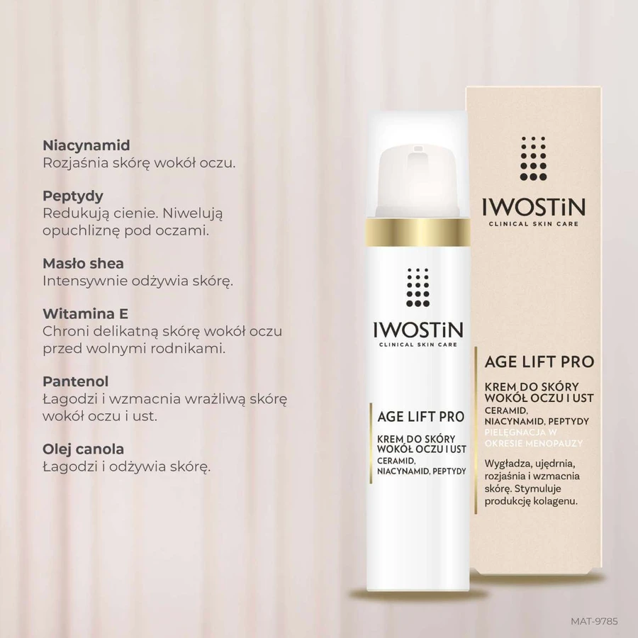 Iwostin Age Lift Pro, крем для повік та губ, 15 мл: ціни та характеристики