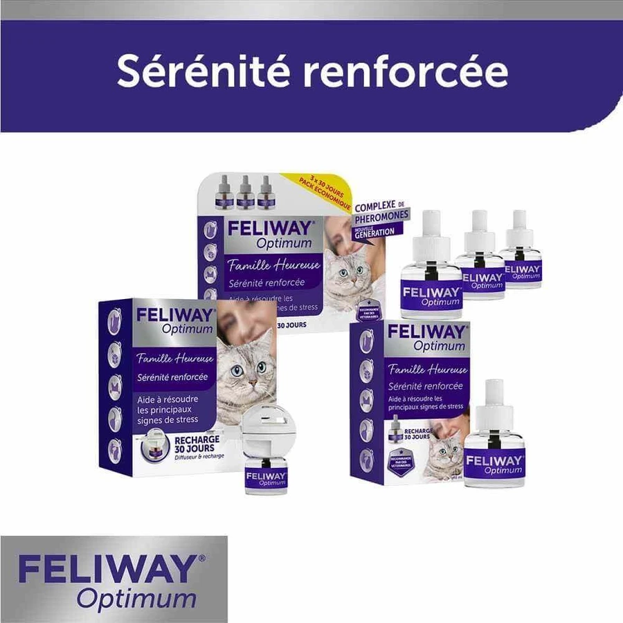 Feliway Optimum Serenity Renforcée Happy Family Kit диффузор и наполнитель + подзарядка 48 мл: цены и характеристики