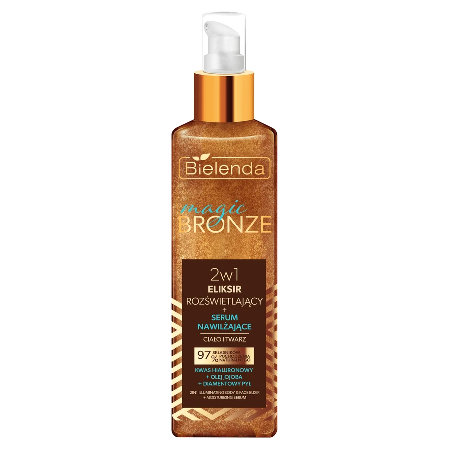 Bielenda Magic Bronze, осветляющий эликсир + увлажняющая сыворотка для лица и тела 2в1, 150 мл: цены и характеристики