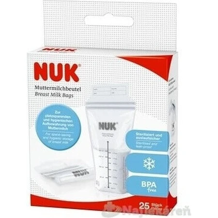 NUK Пакетики для грудного молока 1×25 шт, пакетики для молока: ціни та характеристики