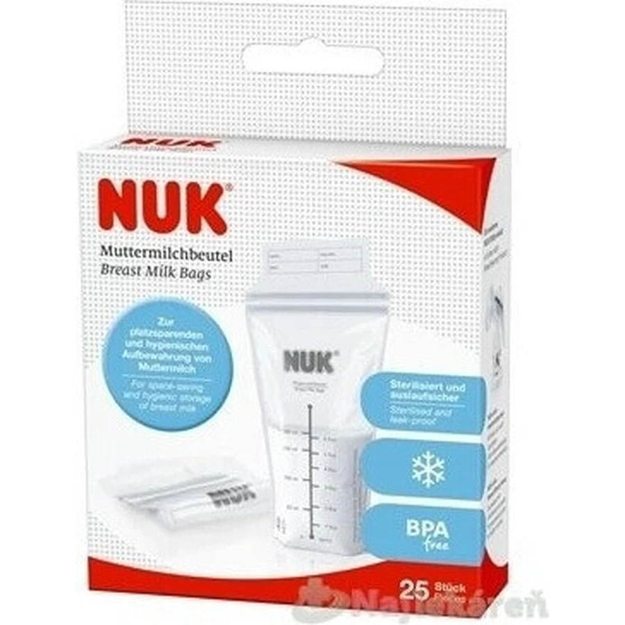 NUK Пакетики для грудного молока 1×25 шт, пакетики для молока: ціни та характеристики