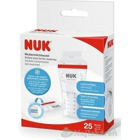 NUK Пакетики для грудного молока 1×25 шт, пакетики для молока: ціни та характеристики