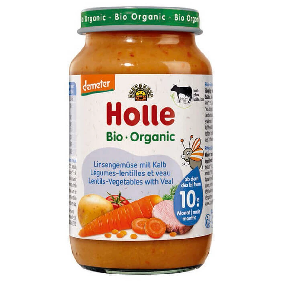 Holle Bio страва, сочевиця та овочі з телятиною, з 10 місяців, 220 г: ціни та характеристики