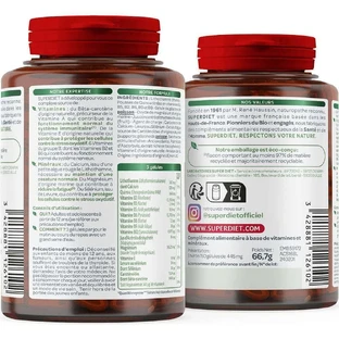 Superdiet Мультивитамины и минералы A E B Ca Mg Se Иммунная защита и усталость 150 капсул
