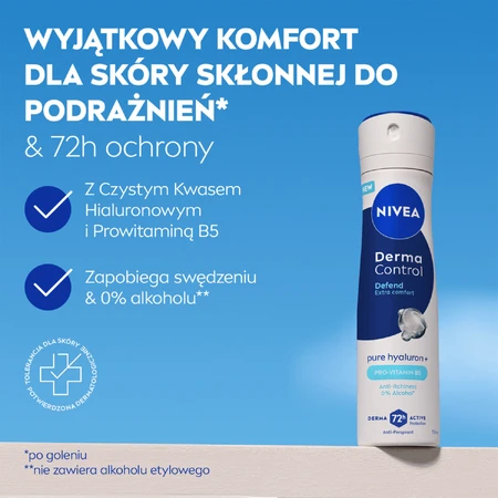 Nivea Derma Control Defend, антиперспирант, спрей, 150 мл: цены и характеристики