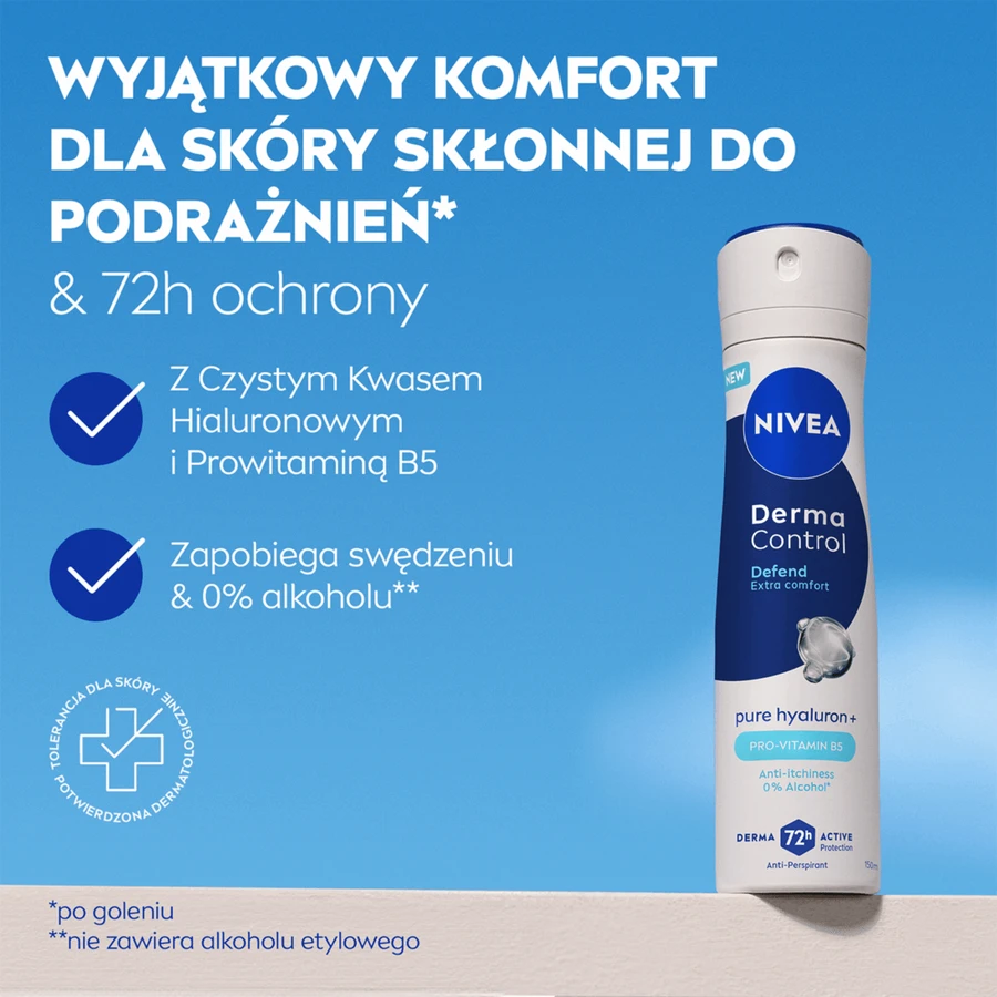 Nivea Derma Control Defend, антиперспирант, спрей, 150 мл: цены и характеристики