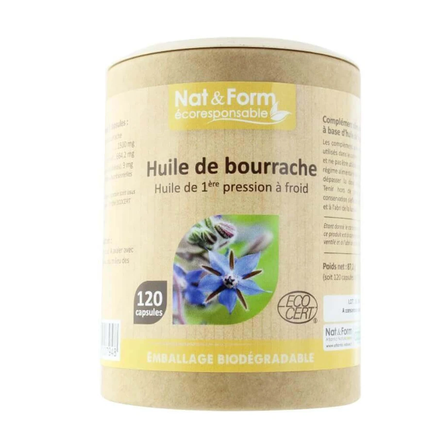 Nat&Form BORRAGINE OIL 120 капсул: ціни та характеристики