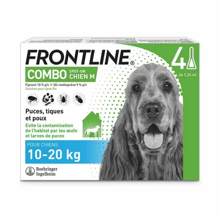 Frontline Combo Spot-on для собак M 10-20 кг 4 пипетки 1,34 мл: цены и характеристики