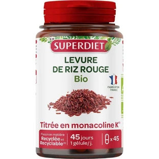 Superdiet Organic Red Yeast Rice 45 капсул