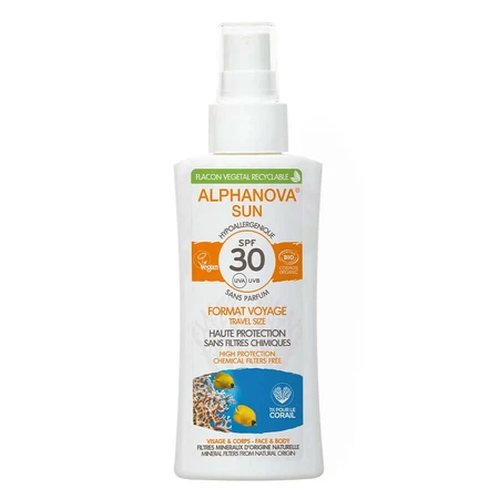 Alphanova Organic Sun Travel Sun Spray SPF30 органический спрей для лица и тела 90 гр.: цены и характеристики