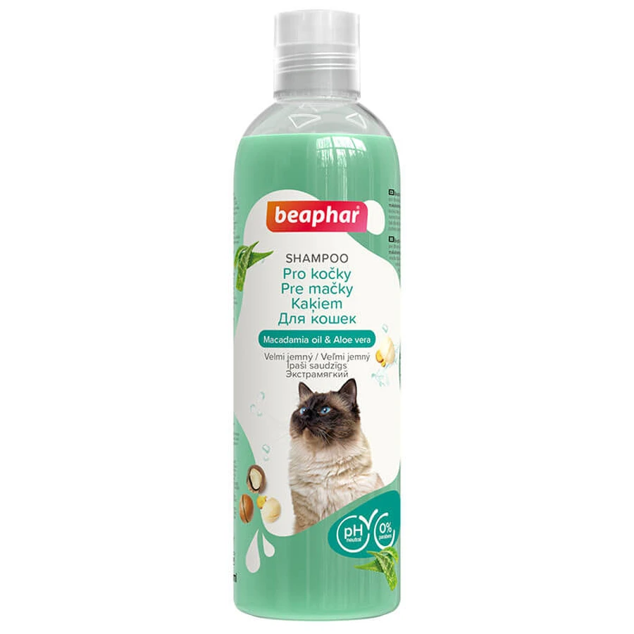 Beaphar (Беафар) Macadamia&Aloe - Супермягкий шампунь с Макадамией и Алое вэра для всех типов шерсти котов, 250 мл.: цены и характеристики