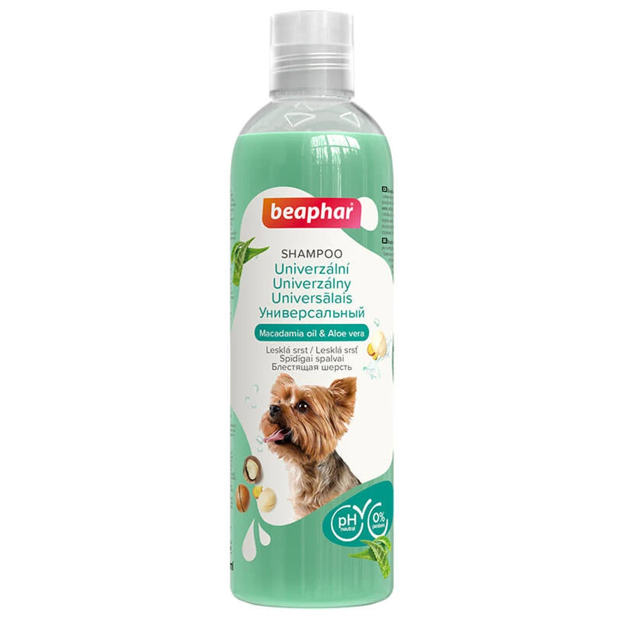 Beaphar (Беафар) Macadamia&Aloe - Унверсальний шампунь з Мадакамією і Алое вера для всіх типів шерсті собак, 250 мл: ціни та характеристики
