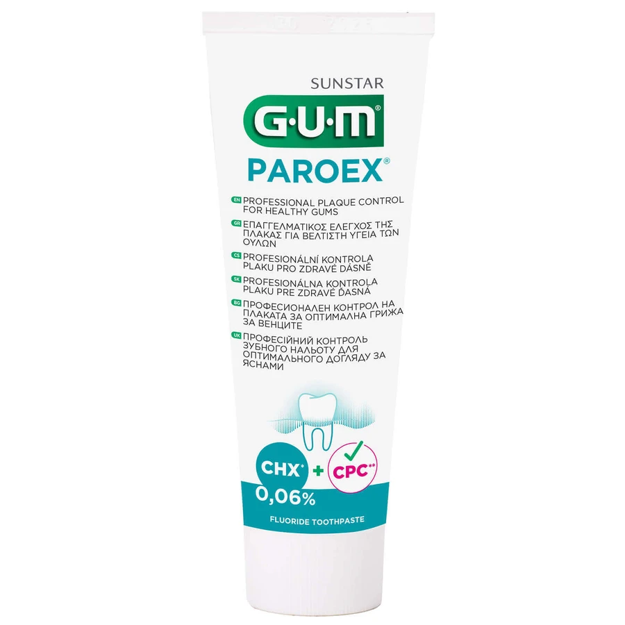 GUM PAROEX 0,06%, зубна паста, від кровоточивості ясен, антисептик, 75 мл: ціни та характеристики
