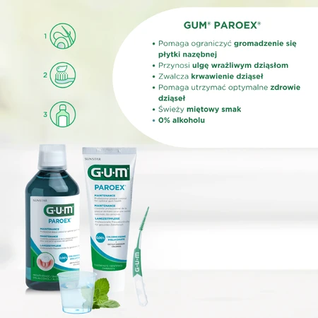 GUM PAROEX 0,06%, зубна паста, від кровоточивості ясен, антисептик, 75 мл: ціни та характеристики