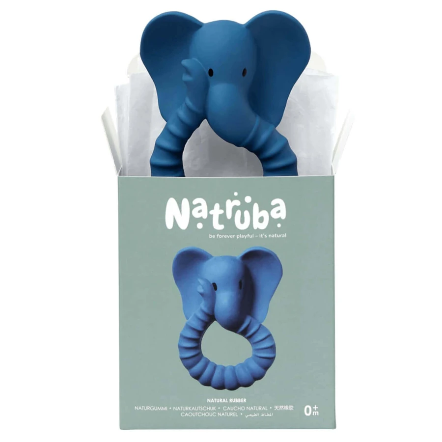 Natruba, прорезыватель из натурального каучука, слоненок, с рождения, 1 штука: цены и характеристики