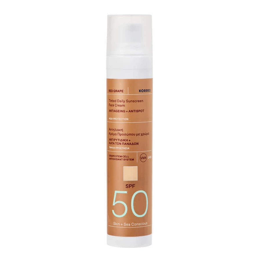 Korres Red Grape, крем для окрашивания лица, SPF 50, 50 мл: цены и характеристики