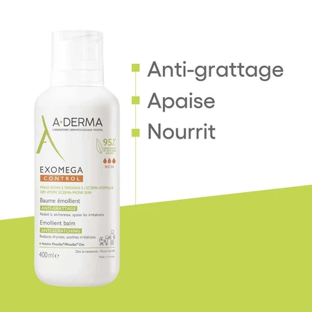 A-Derma Exomega Control Эмолентный бальзам для сухой кожи с атопической тенденцией 400 мл: цены и характеристики