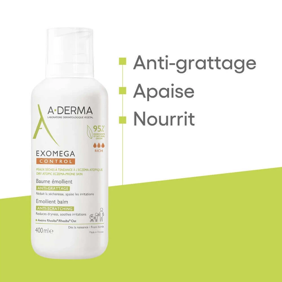 A-Derma Exomega Control Эмолентный бальзам для сухой кожи с атопической тенденцией 400 мл: цены и характеристики