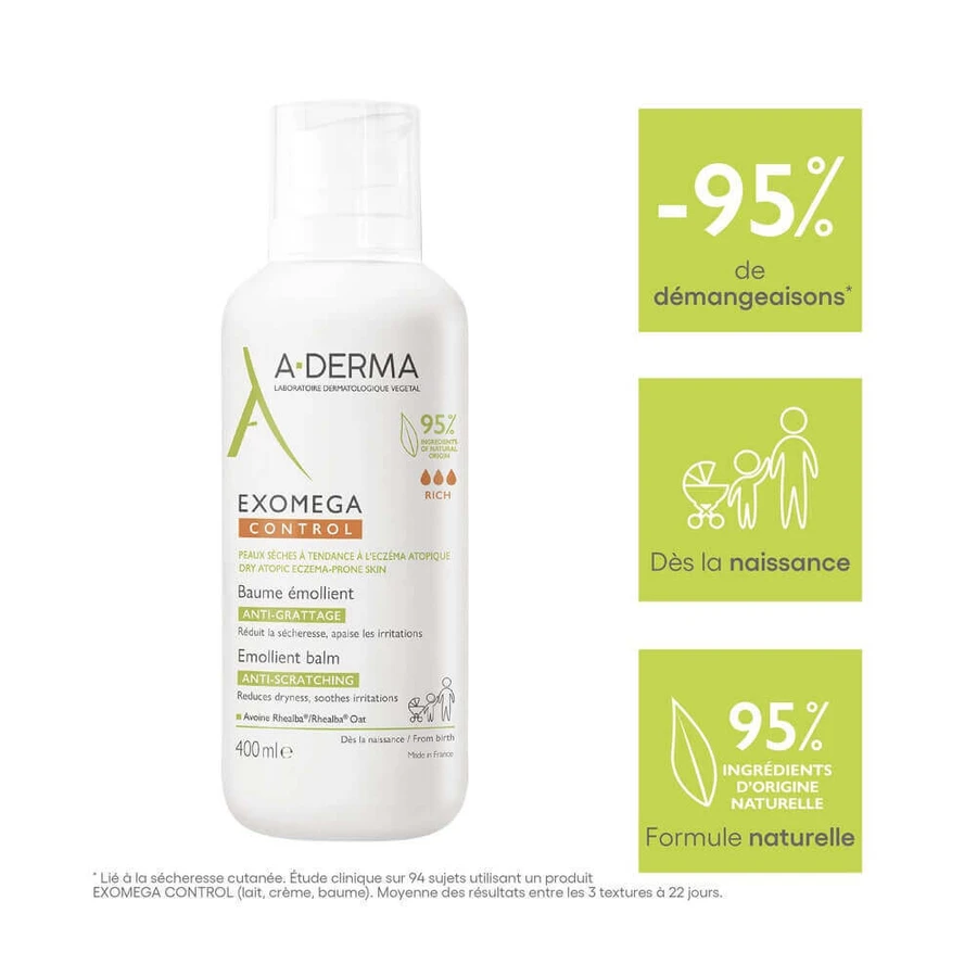 A-Derma Exomega Control Эмолентный бальзам для сухой кожи с атопической тенденцией 400 мл: цены и характеристики