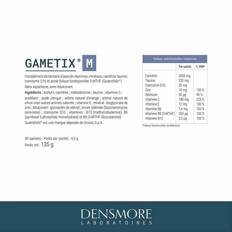 Комплекс Гаметикс М Мужская фертильность Densmore laboratoire Gometix M Fertilite, 30 саше: цены и характеристики