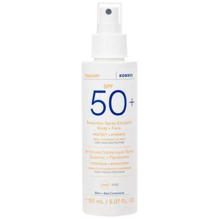 Korres Йогурт, захисний спрей для обличчя та тіла, SPF 50+, 150 мл