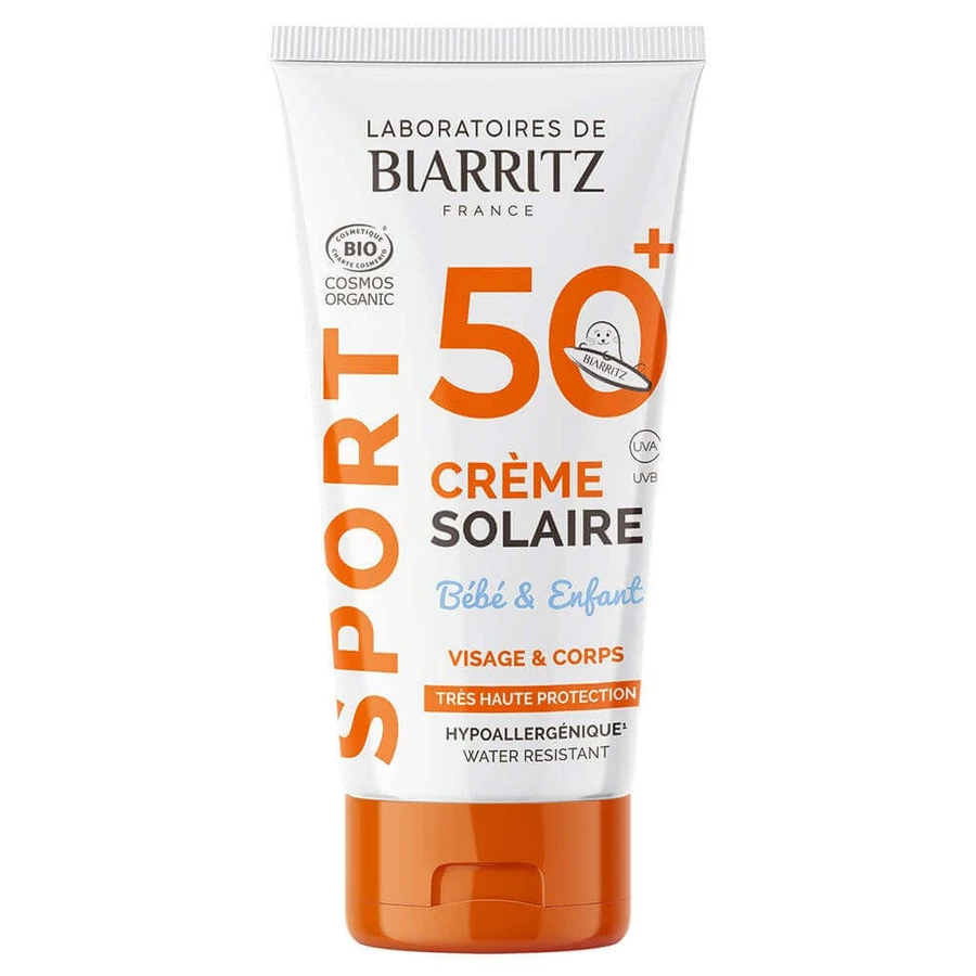 Laboratoires De Biarritz Sport Сонцезахисний крем для немовлят та дітей SPF50+ біо для обличчя та тіла 50мл: ціни та характеристики