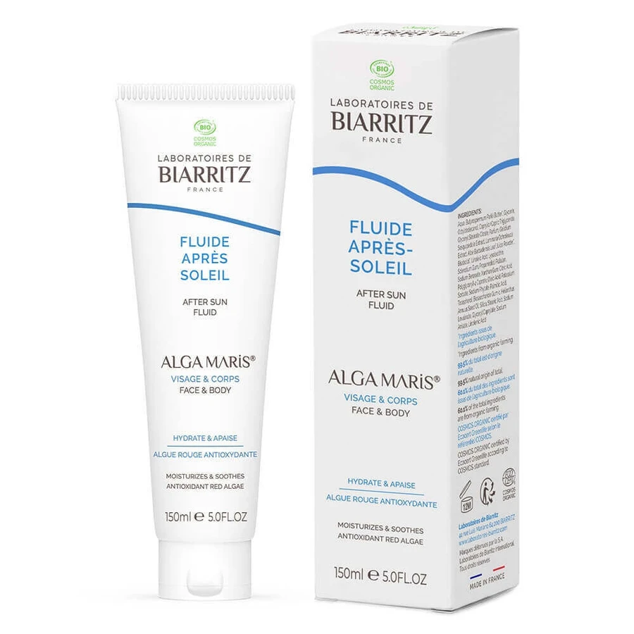 Средства для загара Laboratoires De Biarritz Свежий, увлажняющий органический флюид после загара 150 мл: цены и характеристики