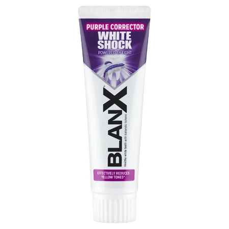 BLANX White Shock Purple Corrector, відбілююча зубна паста, 75 мл: ціни та характеристики