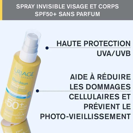 Спрей для чутливої шкіри Uriage Bariésun Spf50+ без віддушок Sensitive Skin 200 мл: ціни та характеристики