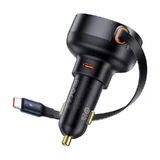 Автомобильное зарядное устройство Baseus Enjoyment Pro USB-C (female) / USB-C (male) 60 Вт - черный