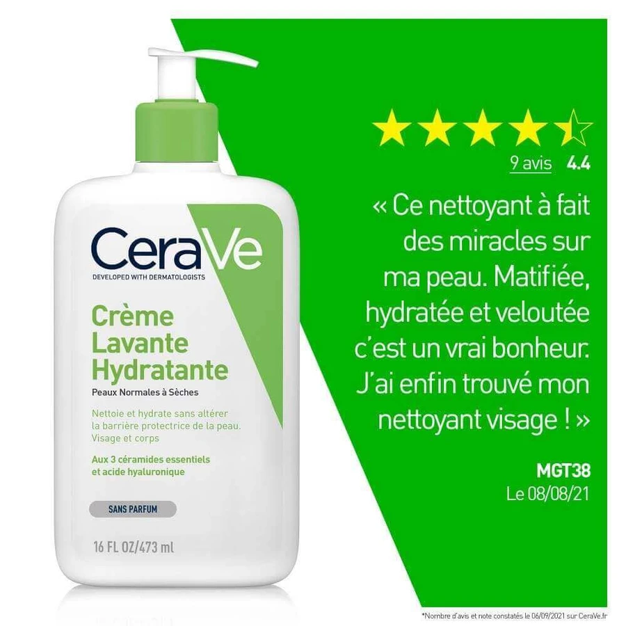 Cerave Body Cleanser Зволожуюче молочко для обличчя та тіла для нормальної та сухої шкіри 473 мл: ціни та характеристики