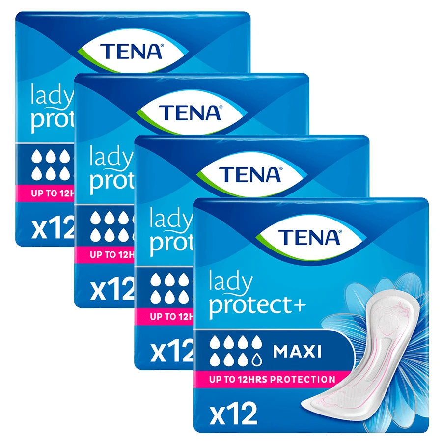 Набір Tena Lady, спеціалізовані гігієнічні рушники Maxi, 4 x 12 шт.: ціни та характеристики