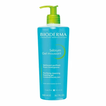 Bioderma Себіум Очищуючий гель для комбінованої та жирної шкіри 500 мл: ціни та характеристики