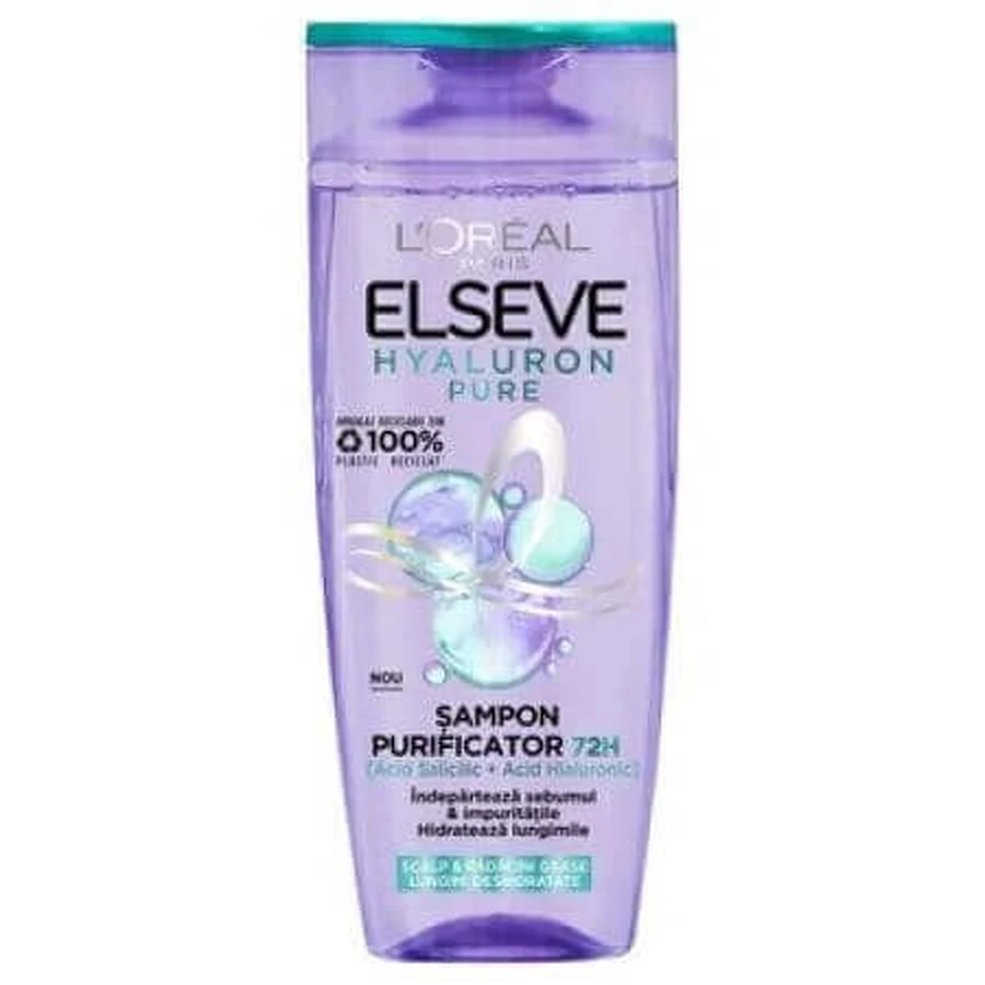 Шампунь Hyaluron Pure Purifying для жирной кожи головы, 400 мл, Elseve: цены и характеристики