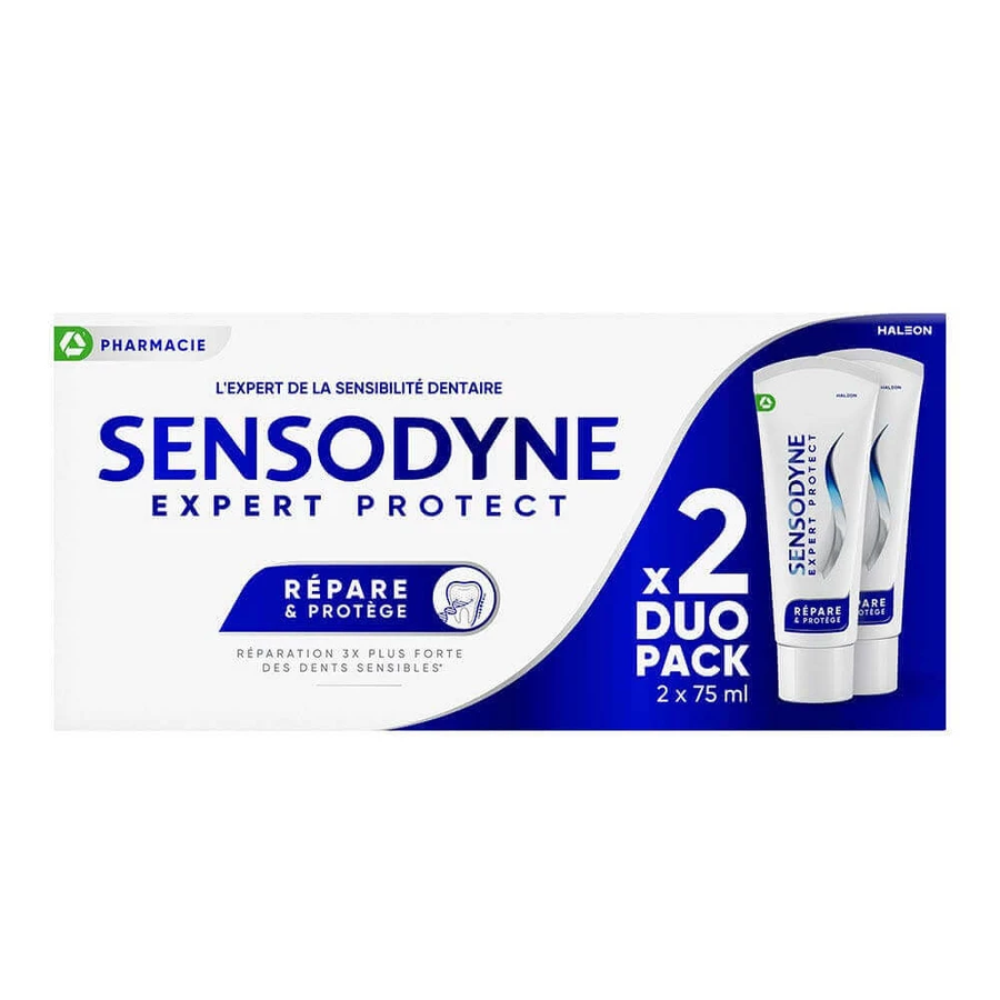 Зубна паста Sensodyne Expert Protect з фтором для щоденного відновлення та захисту 2х75мл: ціни та характеристики
